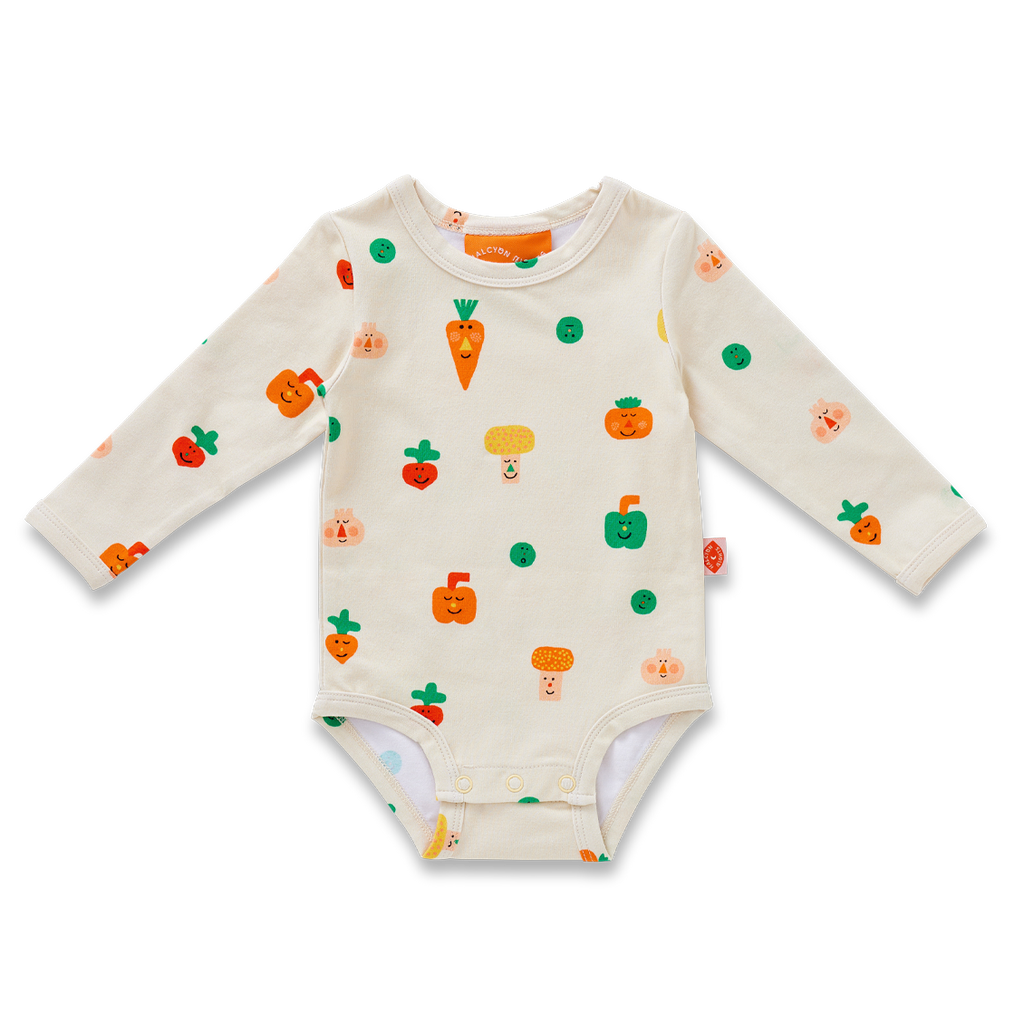 Teeny Tiny Veg Long Sleeve Bodysuit