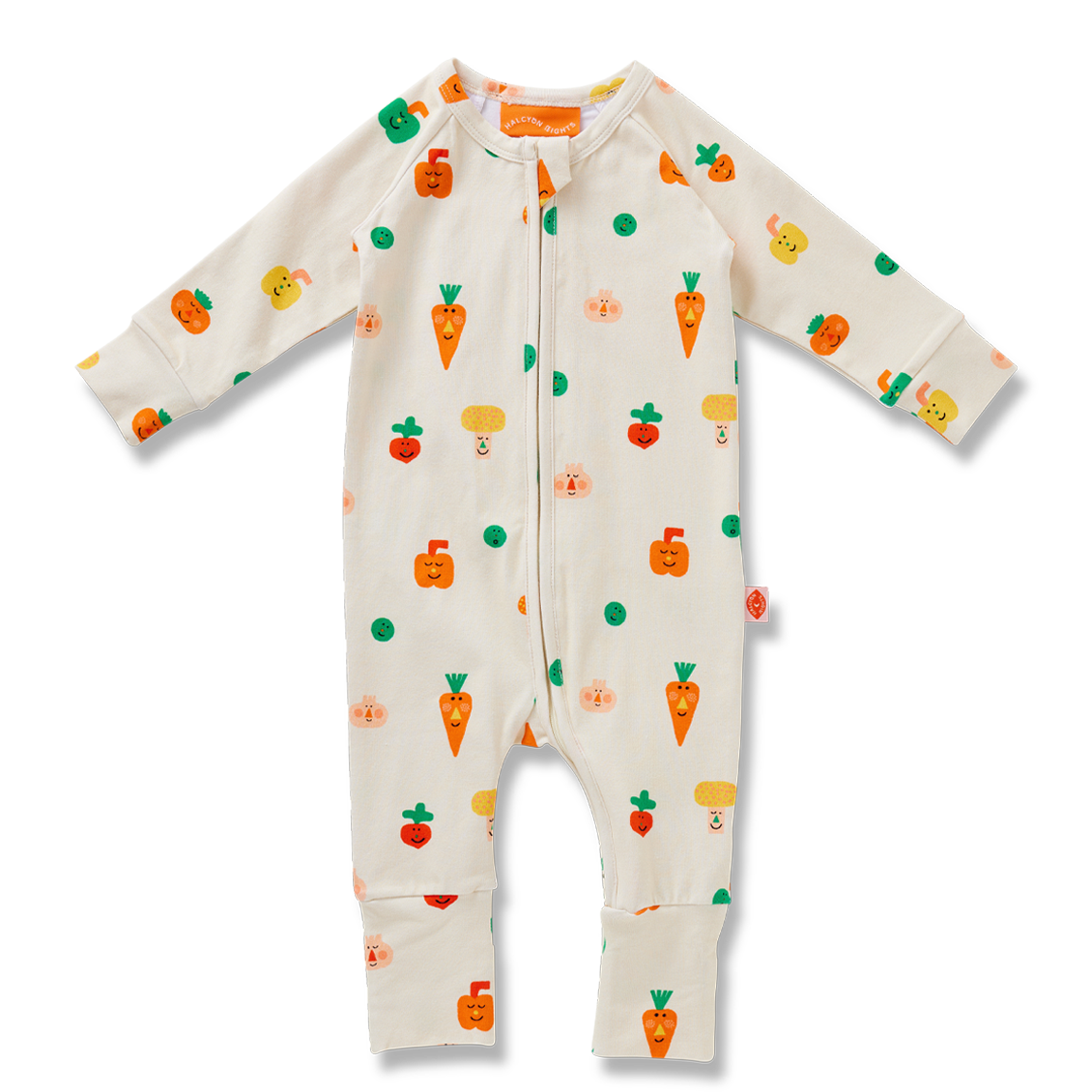 Teeny Tiny Veg Long Sleeve Romper