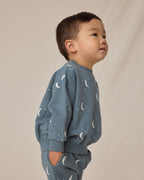 Relaxed Fleece Sweatshirt - Silver Moons