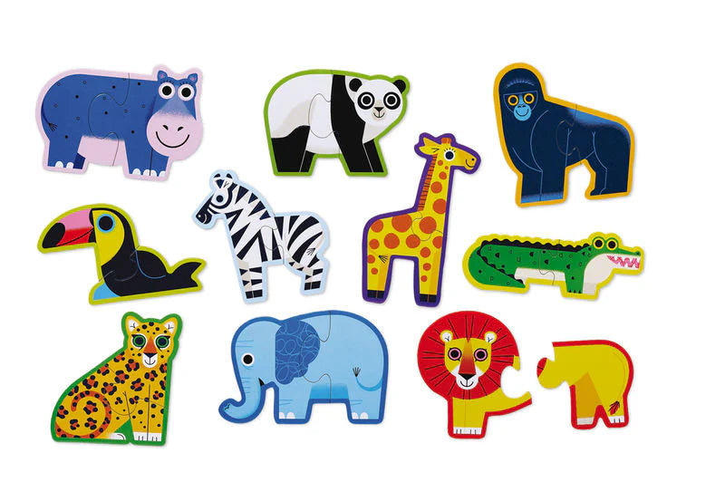 Let's Begin 2 Piece Puzzle - Jungle