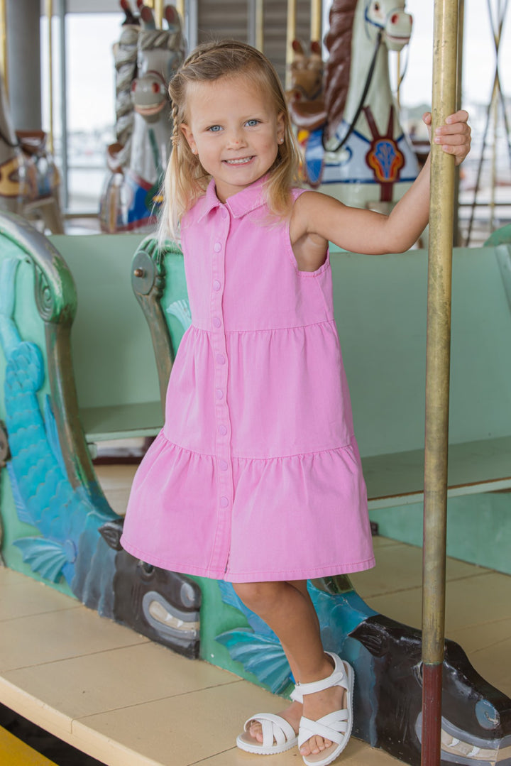 Milky Pink Twill Dress
