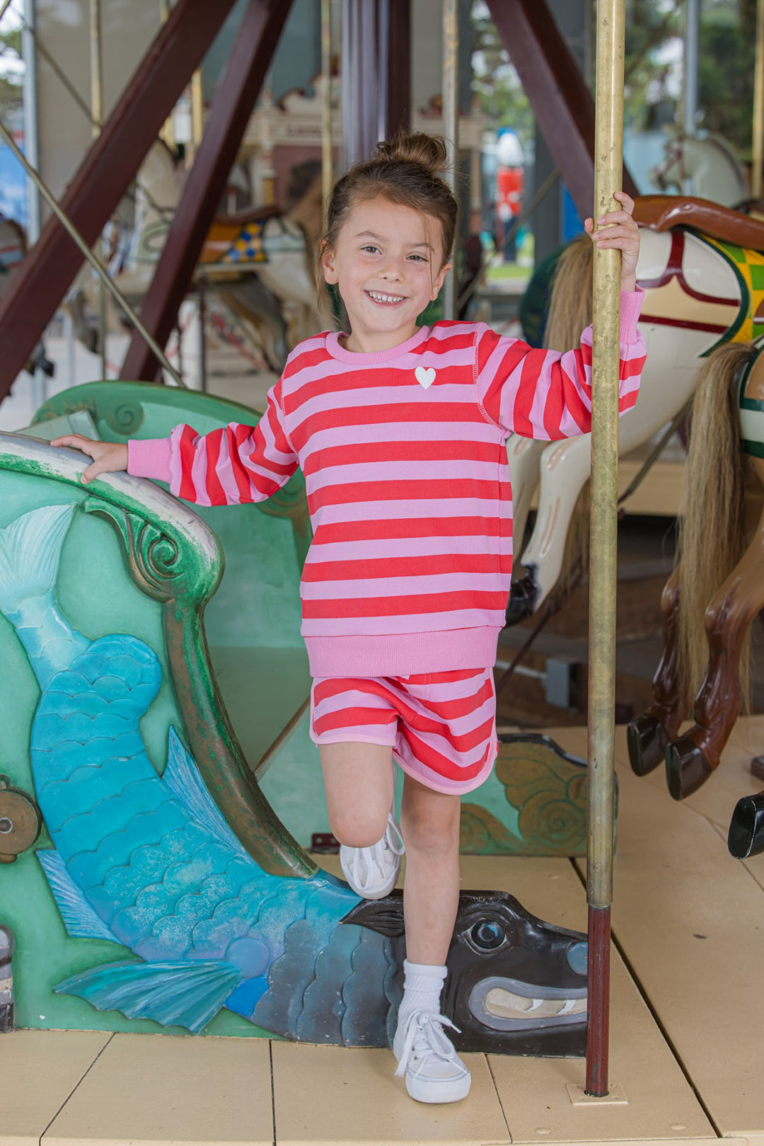 Milky Cherry Stripe Short