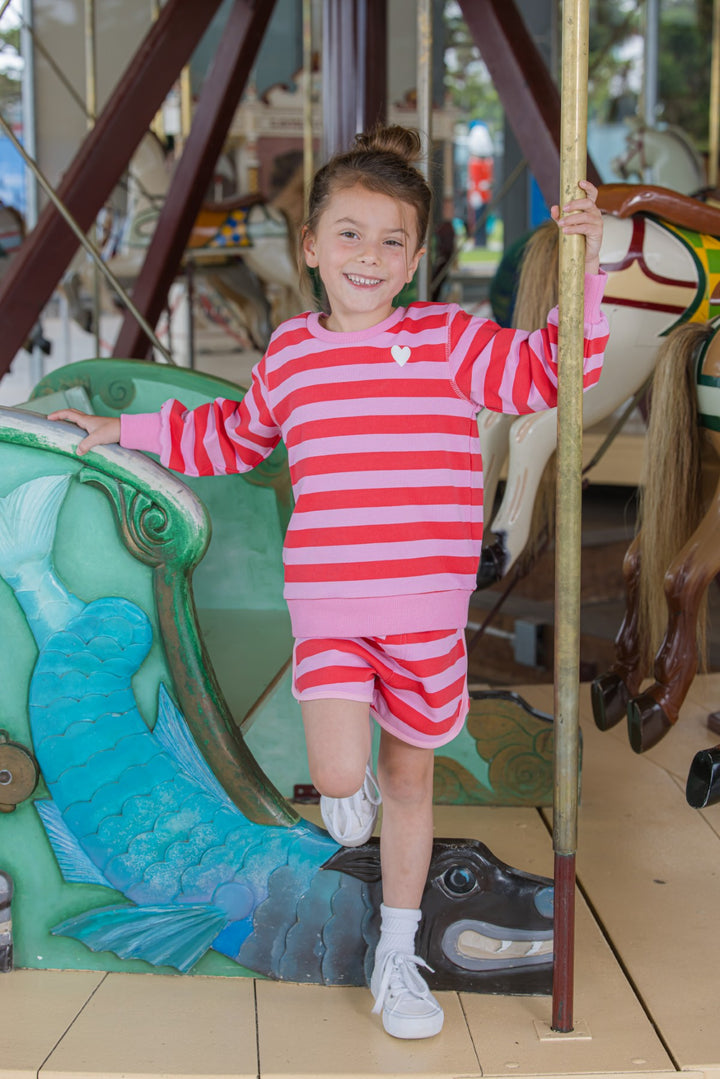 Milky Cherry Stripe Short
