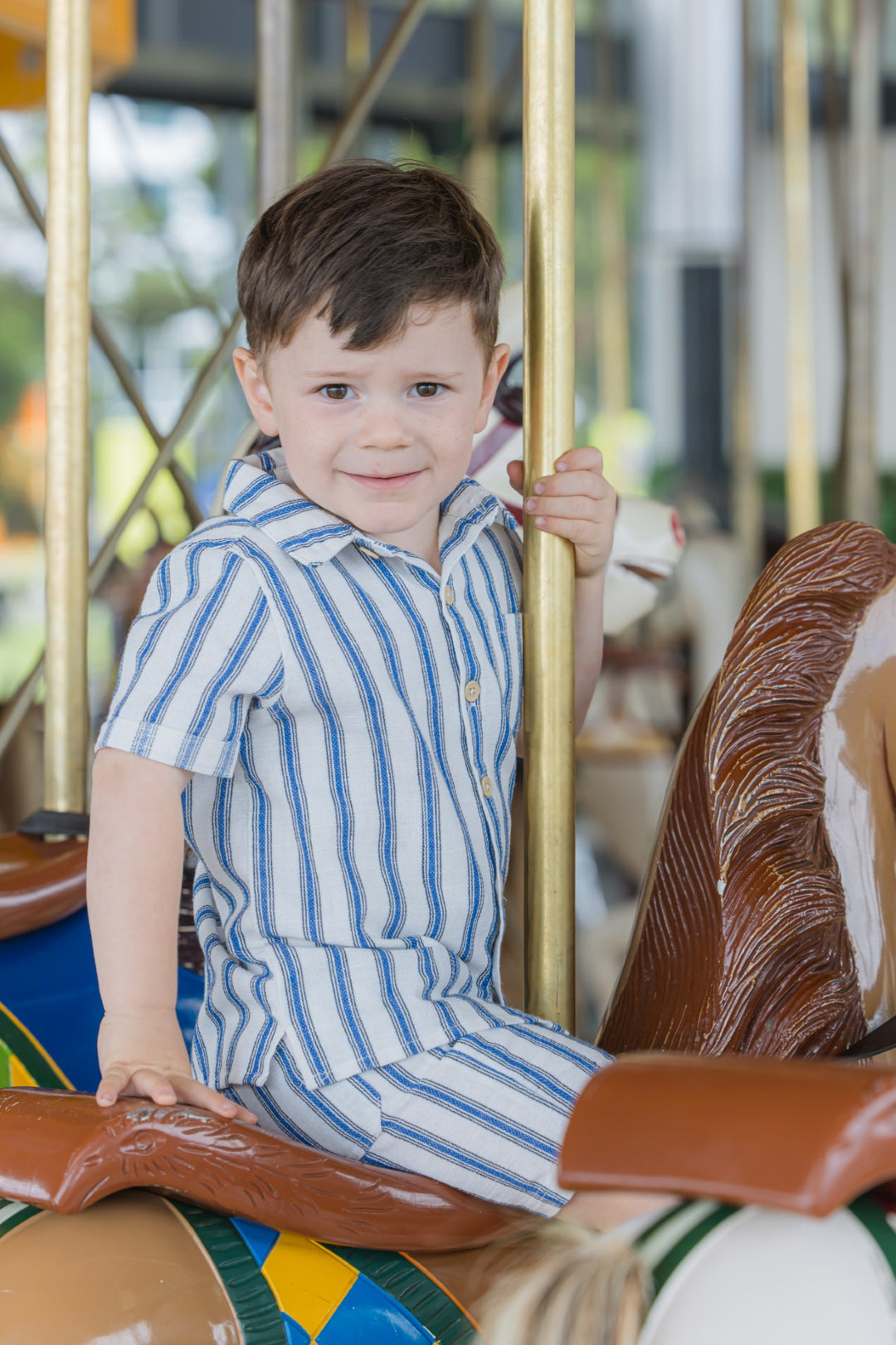 Milky Stripe Linen Shirt