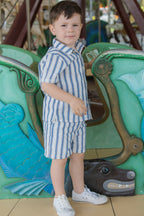 Stripe Linen Short