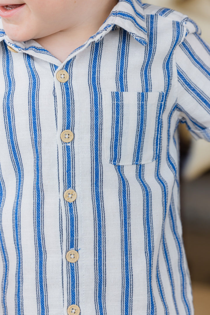 Milky Stripe Linen Shirt