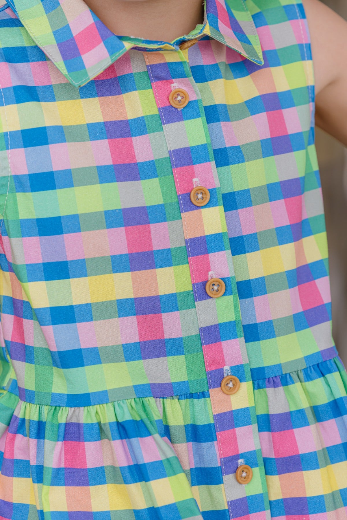 Milky Picnic Check Dress