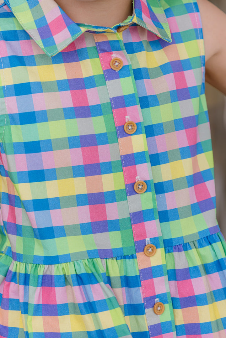 Milky Picnic Check Dress