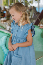 Denim Frill Dress