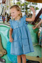 Denim Frill Dress