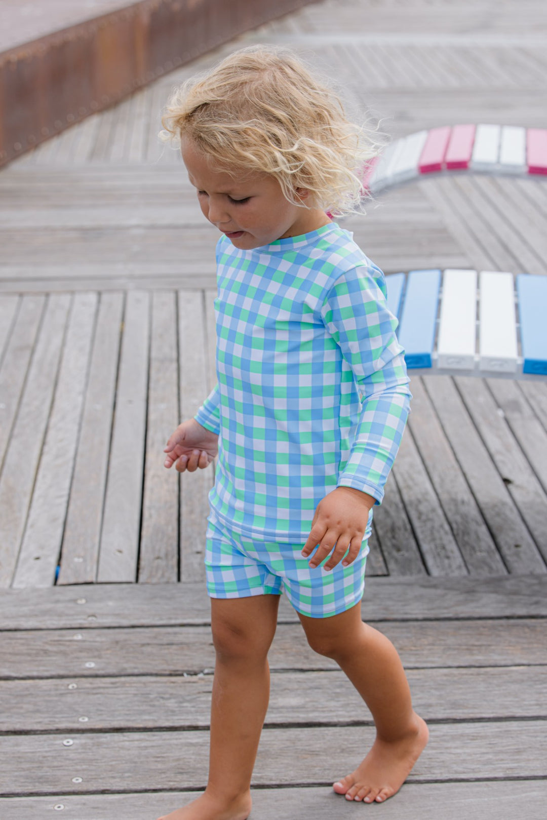 Milky Check Rash Vest