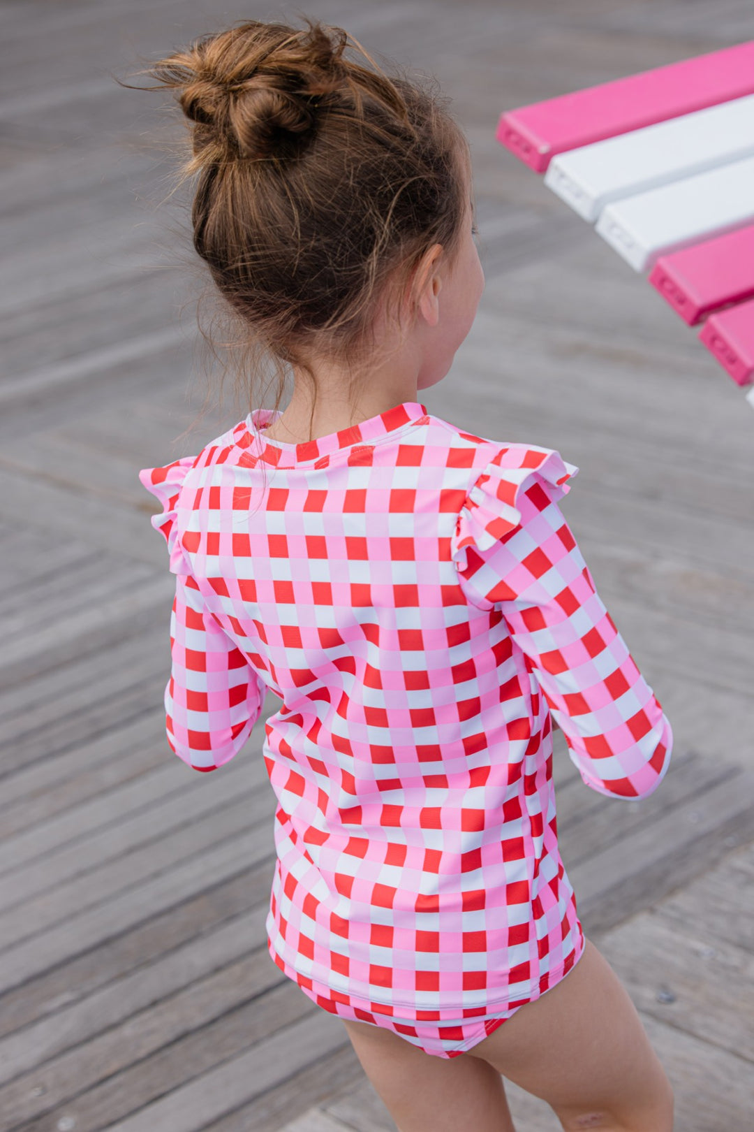 Milky Lollipop Check Rash Vest