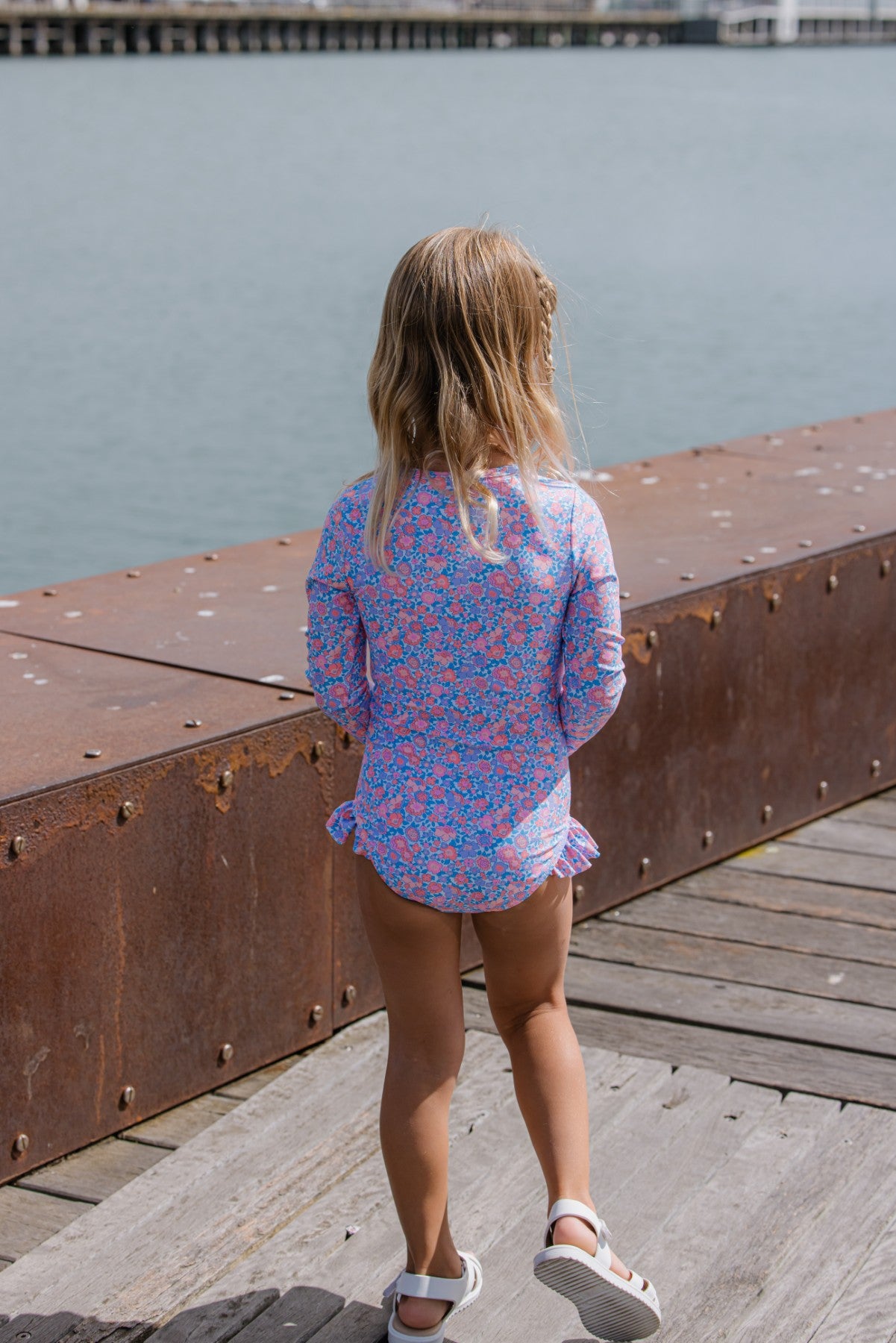 Milky Pretty Posy Long Sleeve Swimsuit