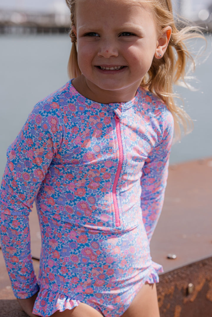 Milky Pretty Posy Long Sleeve Swimsuit