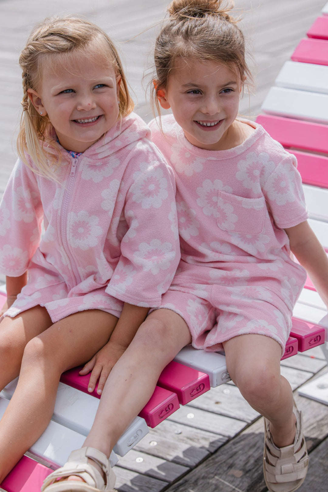 Milky Floral Terry Towelling Set