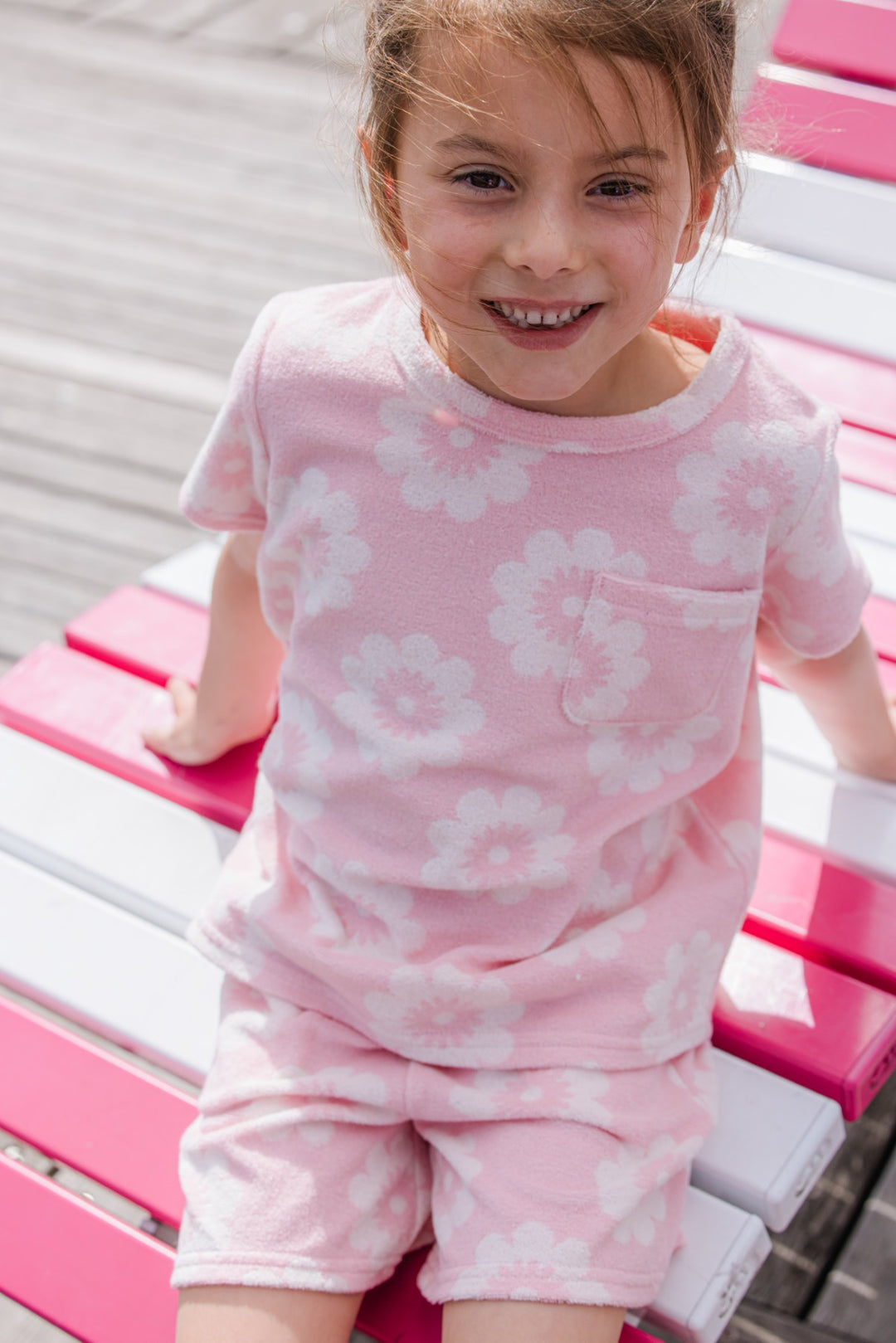 Milky Floral Terry Towelling Set