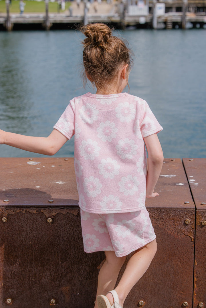 Milky Floral Terry Towelling Set