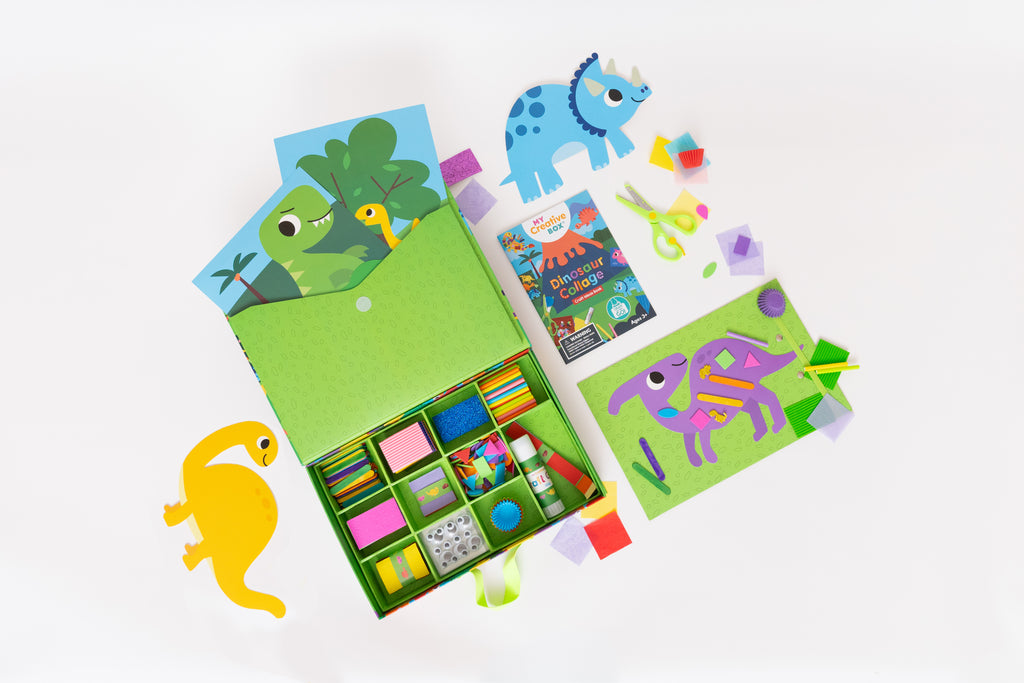 Dinosaur Collage Sensory Craft Box