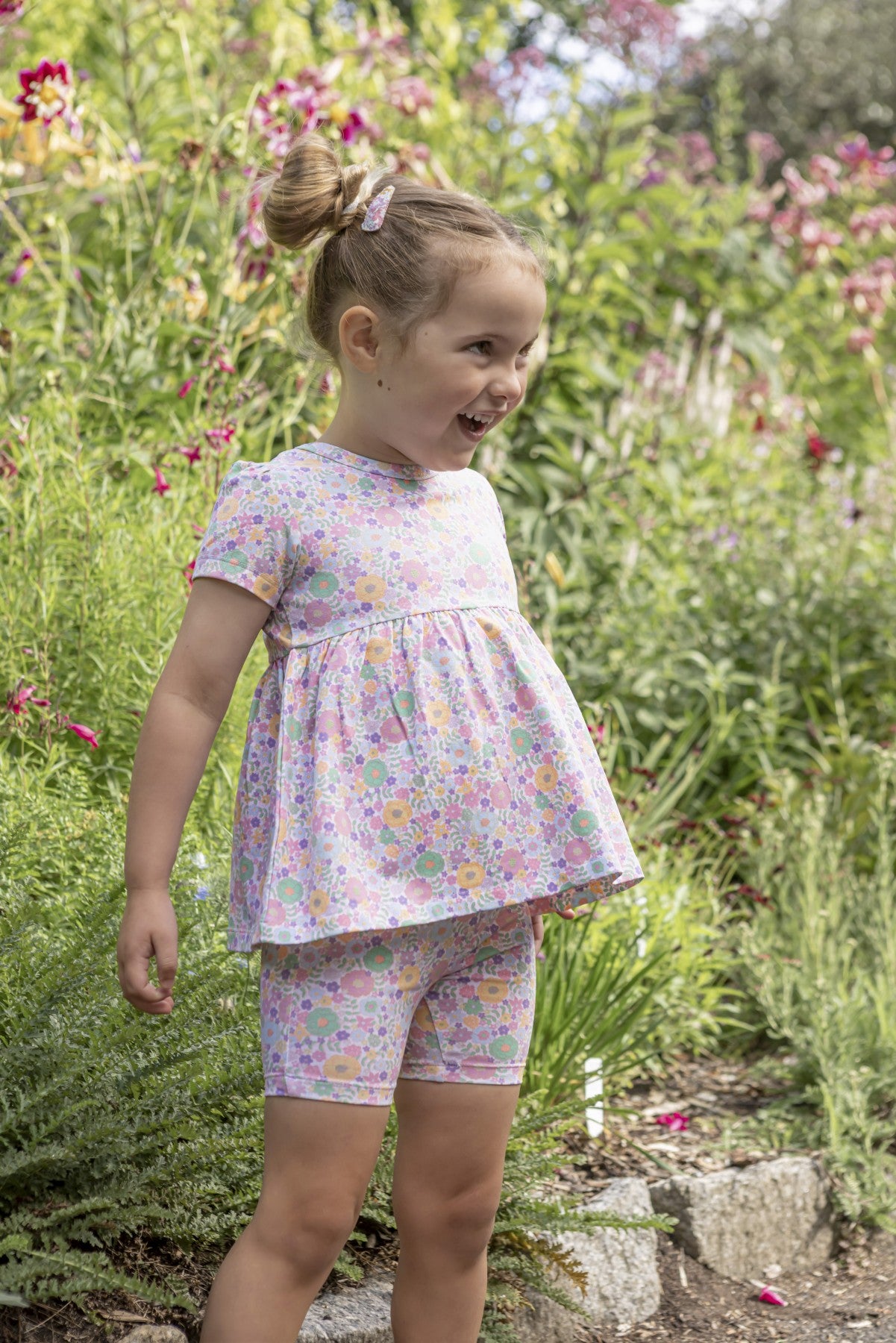 Pastel Garden Bike Short
