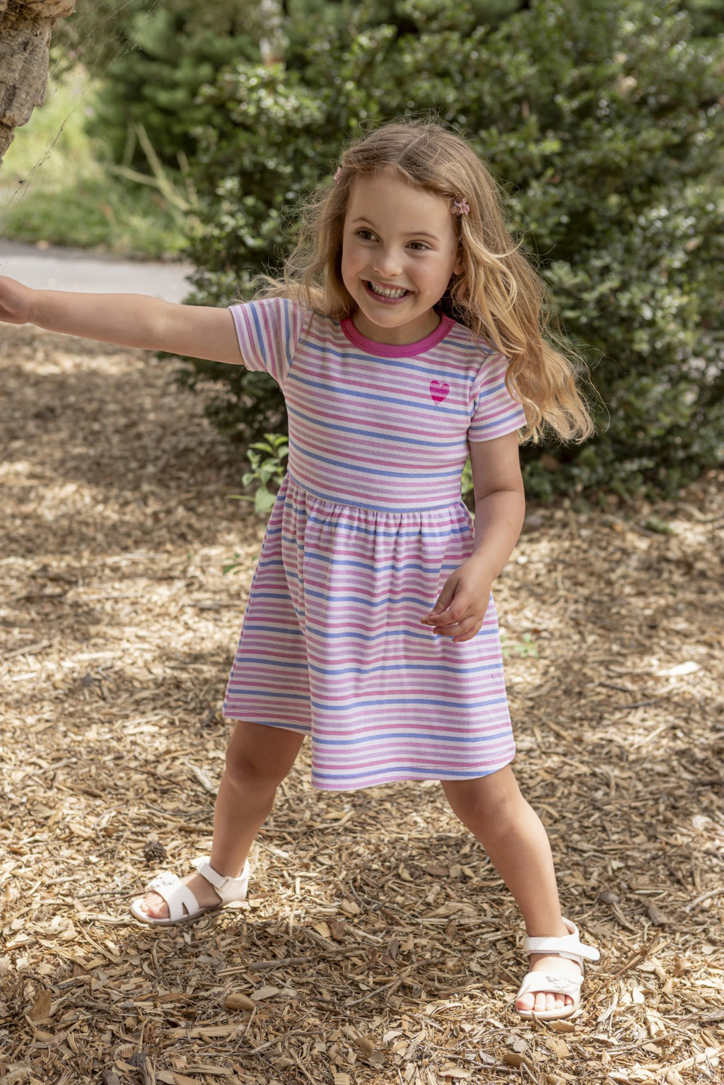 Pretty Stripe Rib Dress