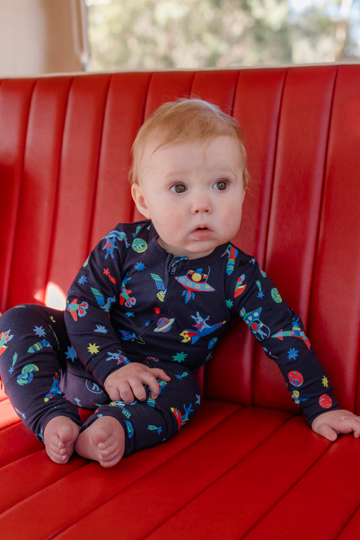 Milky Zip Romper - Space Bunny