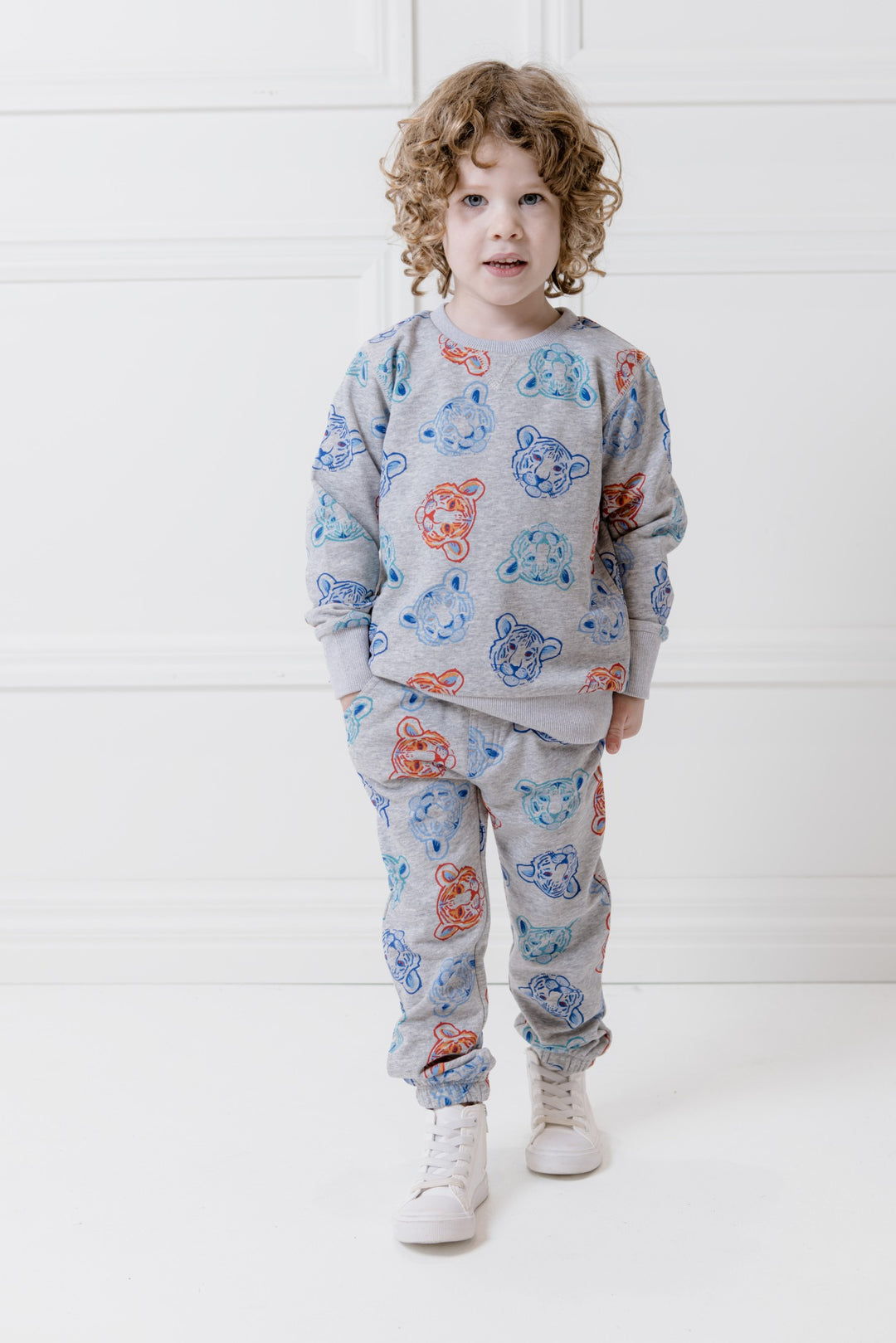Milky Tiger Fleece Track Pant