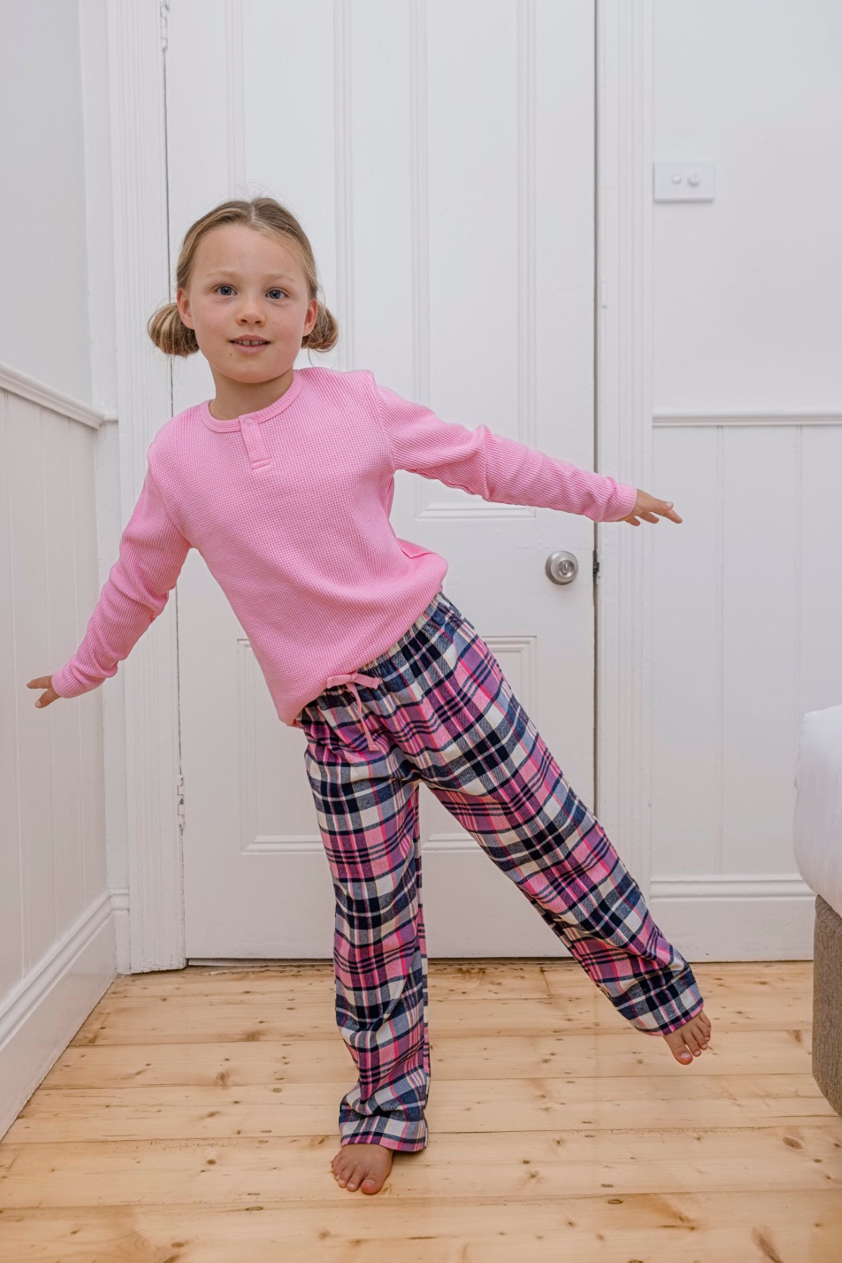 Chester Check PJ's - Marshmellow