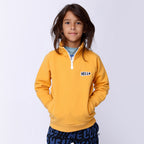 Furry Half Zip Crew - Gold