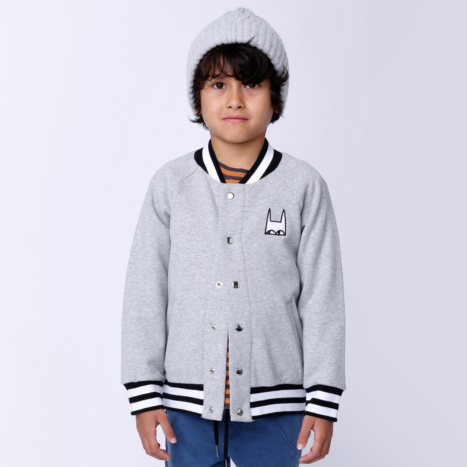 Furry College Sweat - Grey Marle
