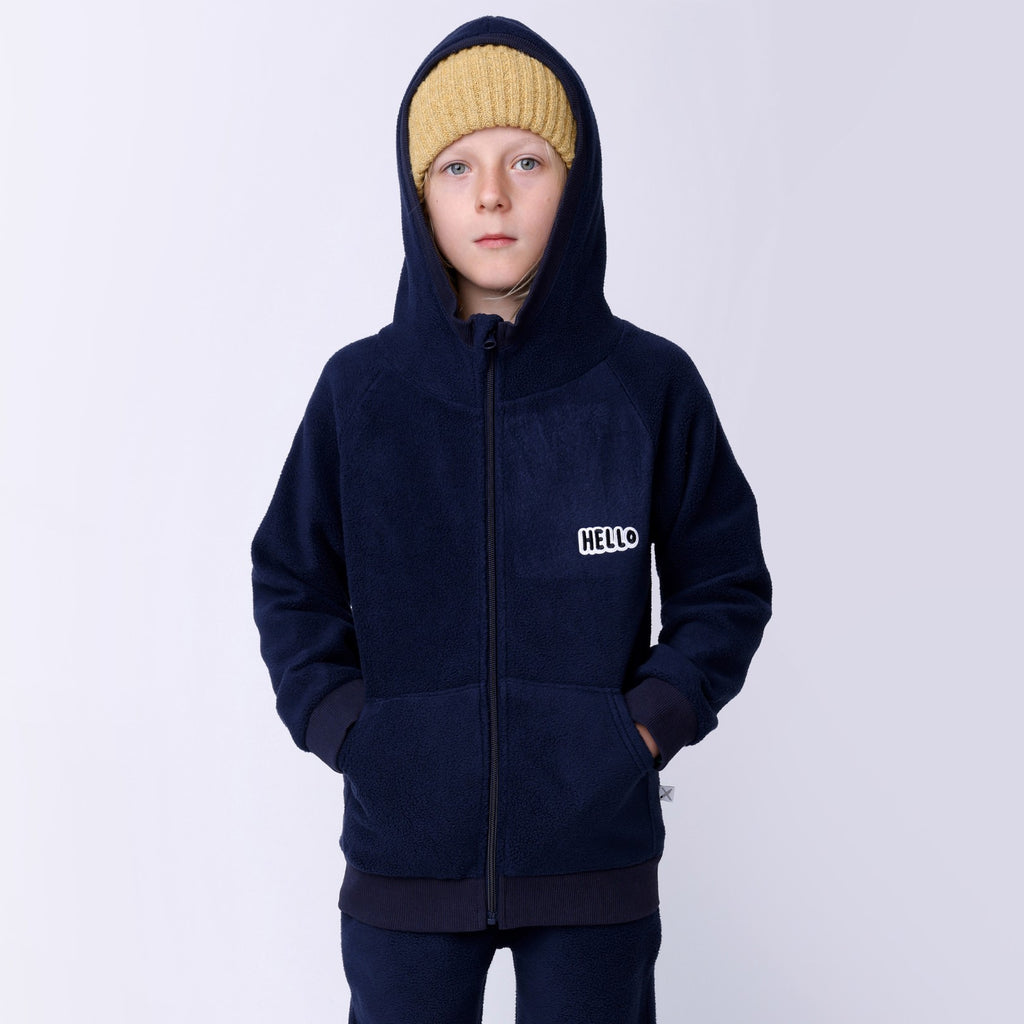 Teddy Zip Up - Navy