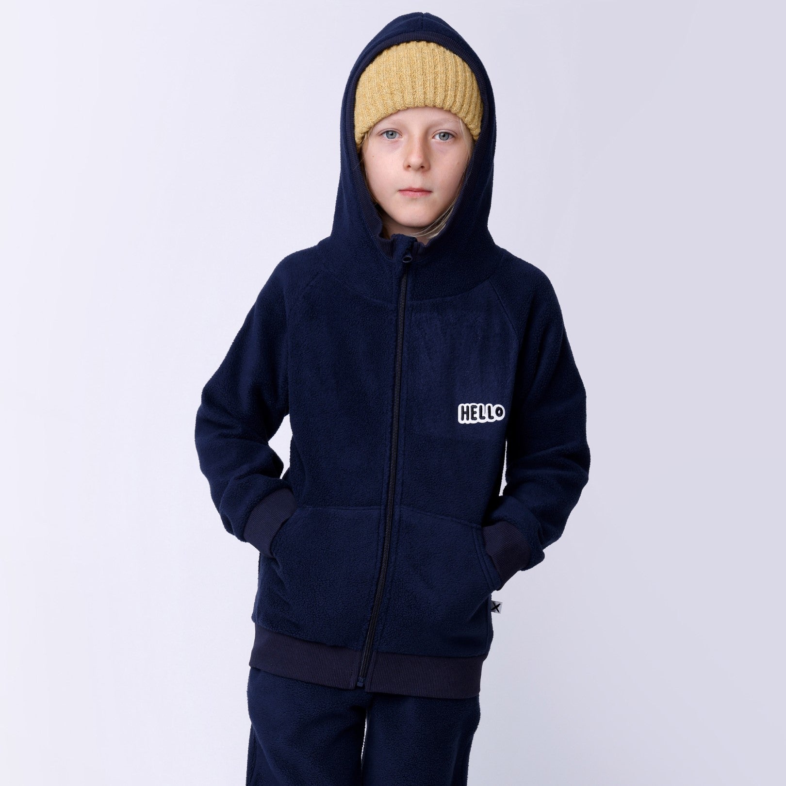 Teddy Zip Up - Navy