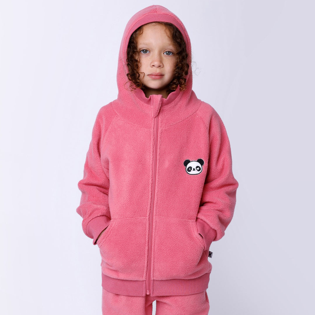 Minti Teddy Zip Up - Bubblegum