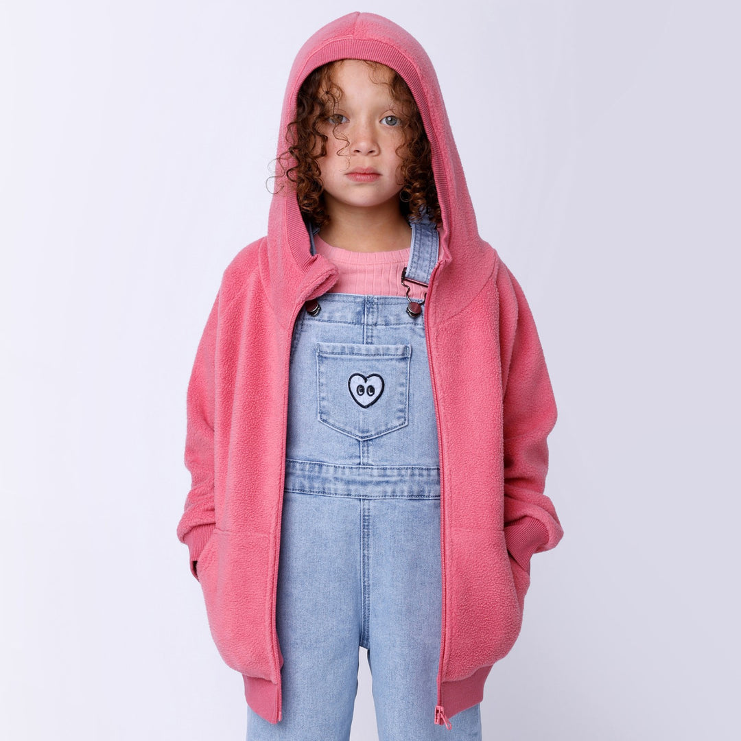 Minti Teddy Zip Up - Bubblegum