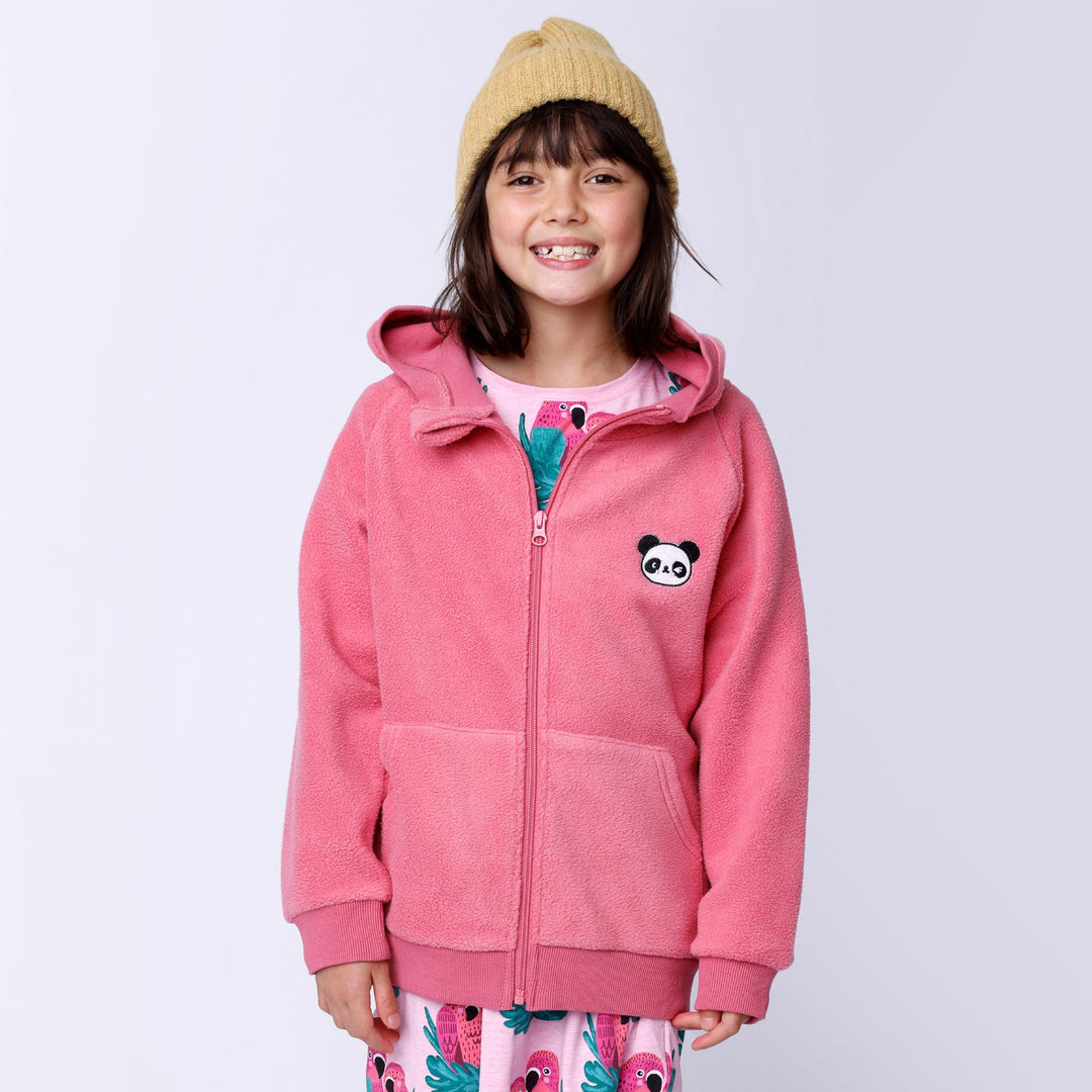 Minti Teddy Zip Up - Bubblegum