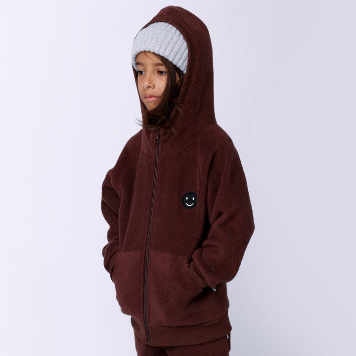 Minti Teddy Zip Up - Chocolate