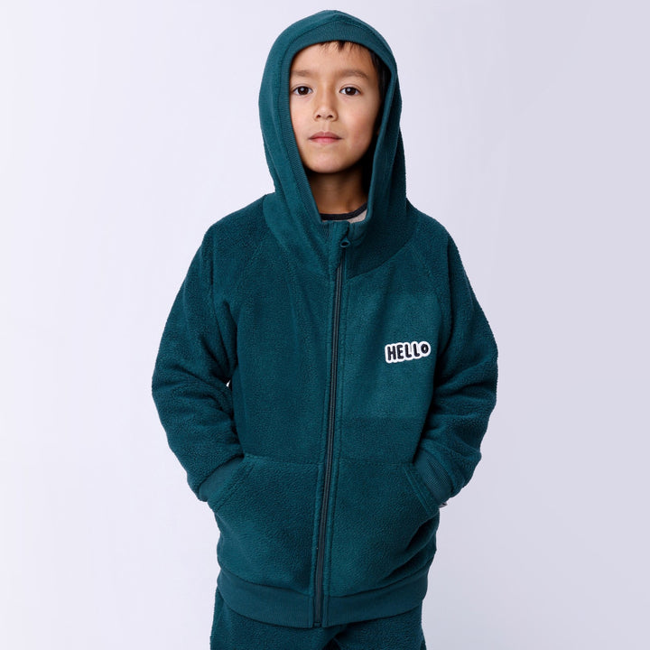 Minti Teddy Zip Up - Forest