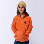 Teddy Half Zip Crew - Orange