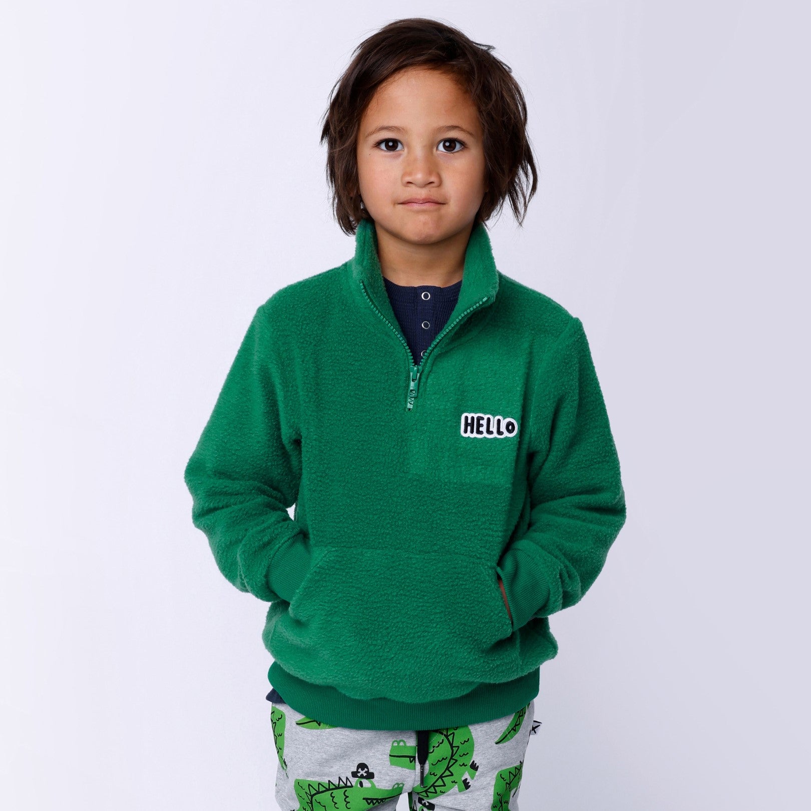 Teddy Half Zip Crew - Turf