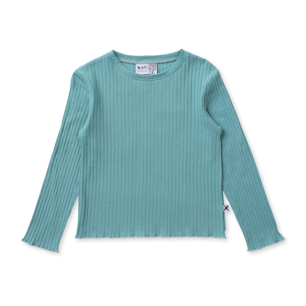 Minti Deluxe Rib Tee - Muted Green