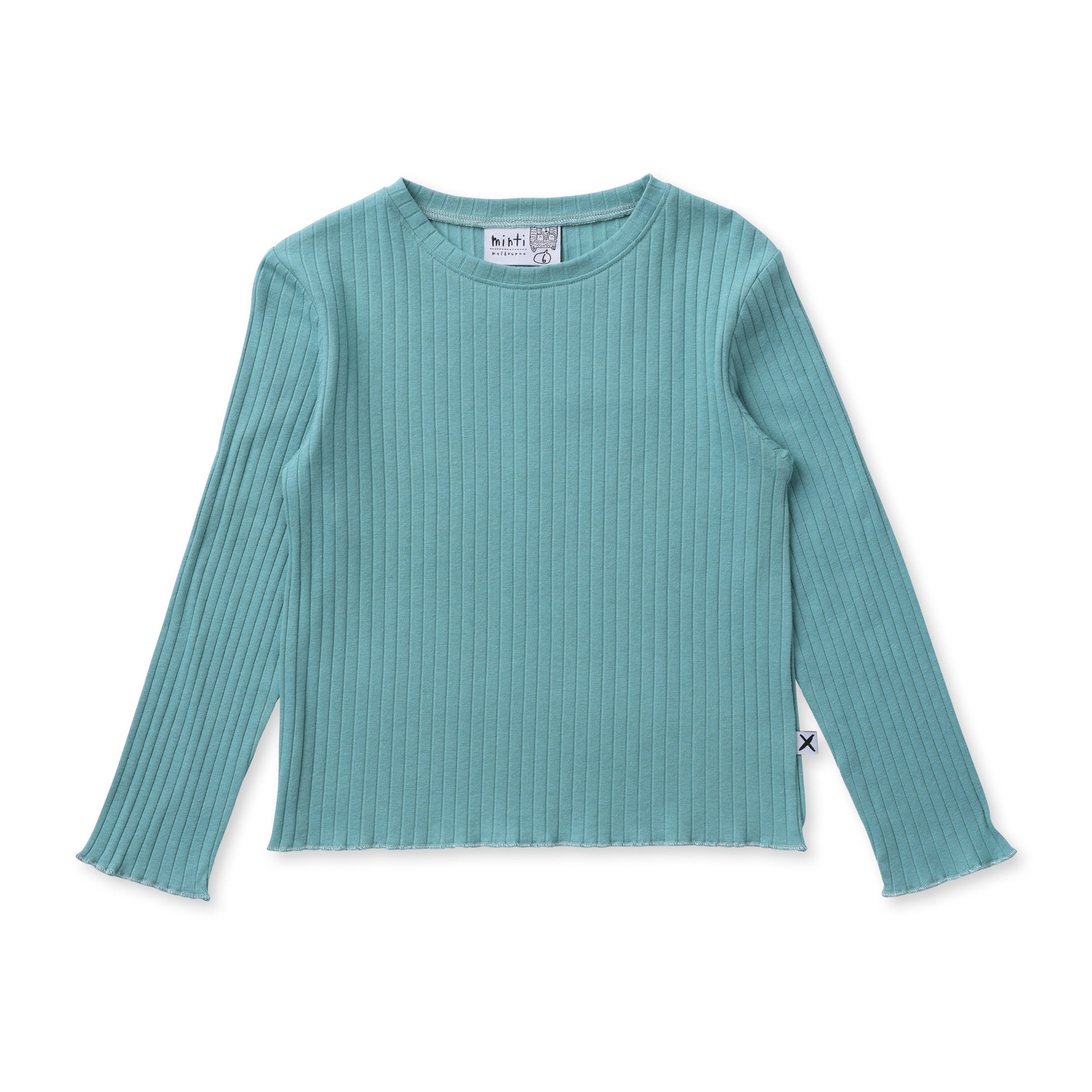Minti Deluxe Rib Tee - Muted Green