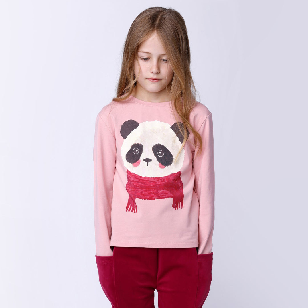 Minti Cosy Panda Tee - Peach