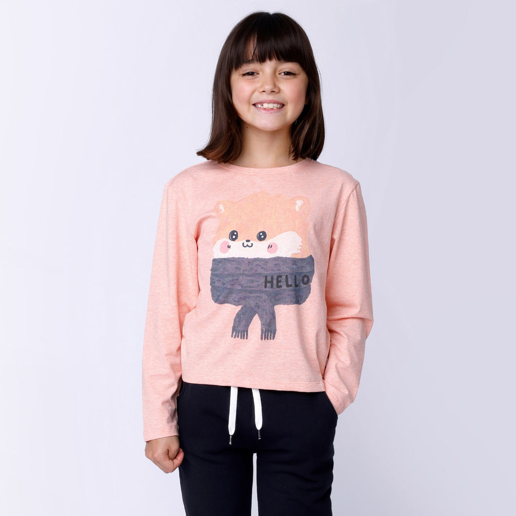 Happy Hamster Tee - Apricot Marle