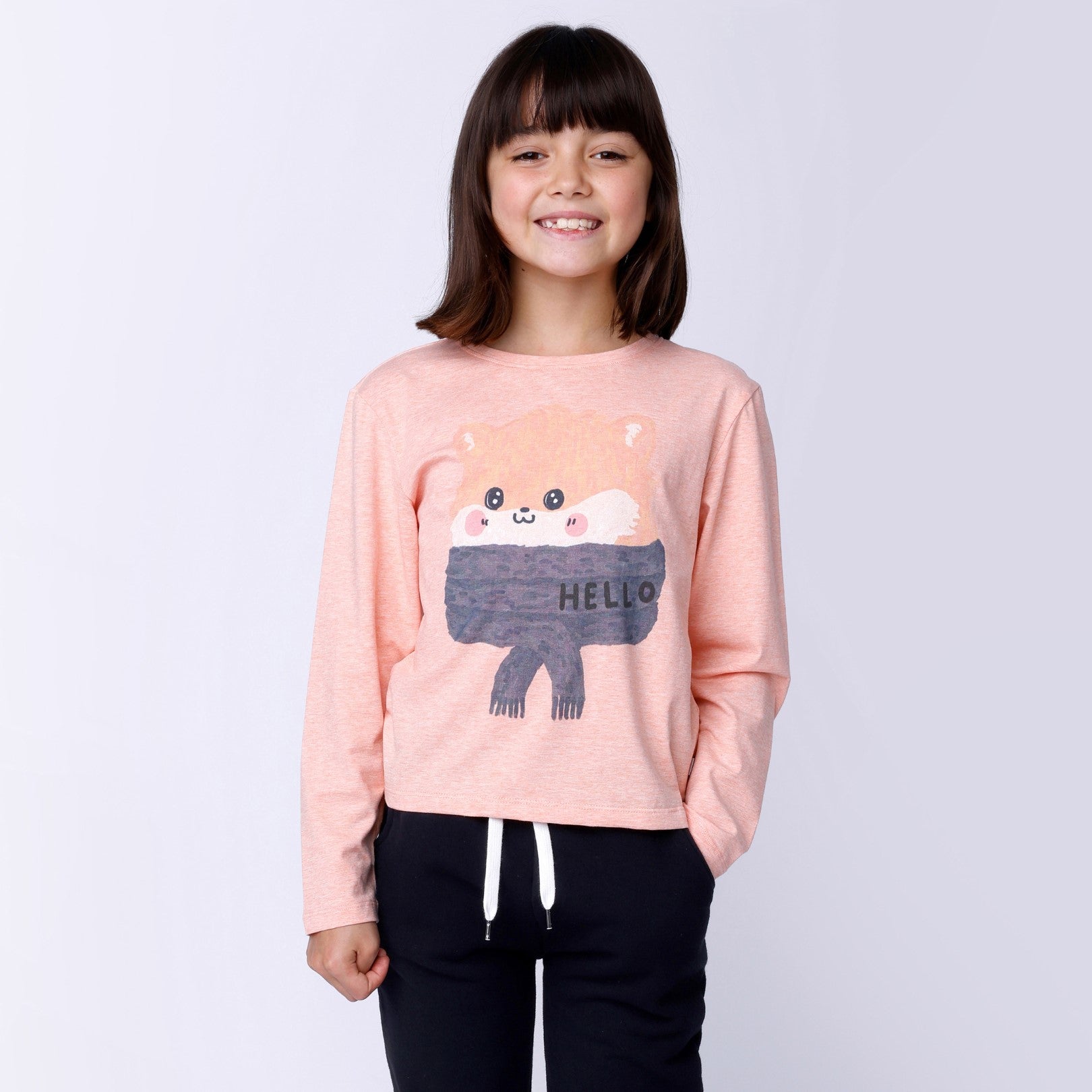 Happy Hamster Tee - Apricot Marle