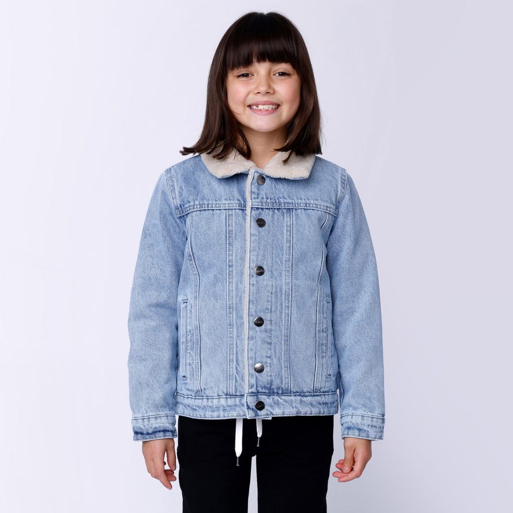 Diamond Denim Bomber - Blue Denim