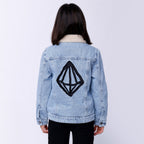 Diamond Denim Bomber - Blue Denim
