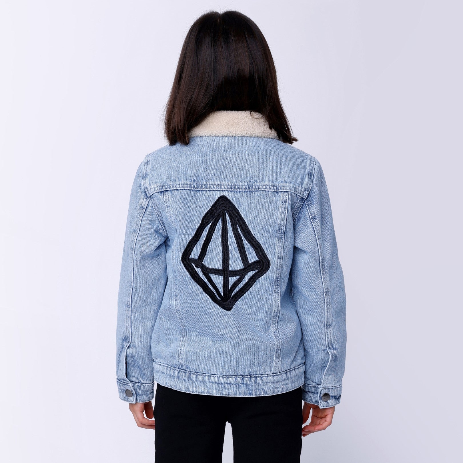 Diamond Denim Bomber - Blue Denim