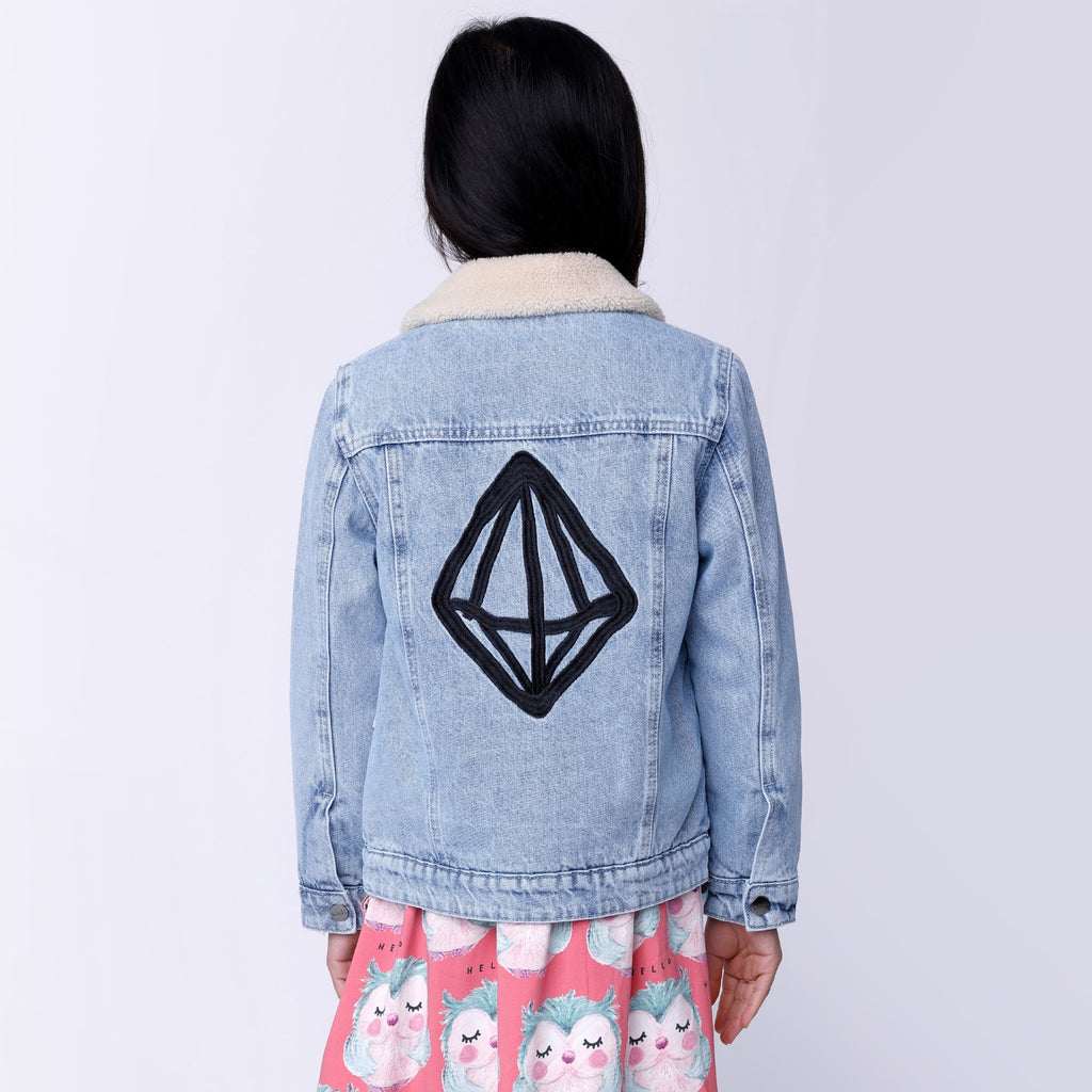 Diamond Denim Bomber - Blue Denim