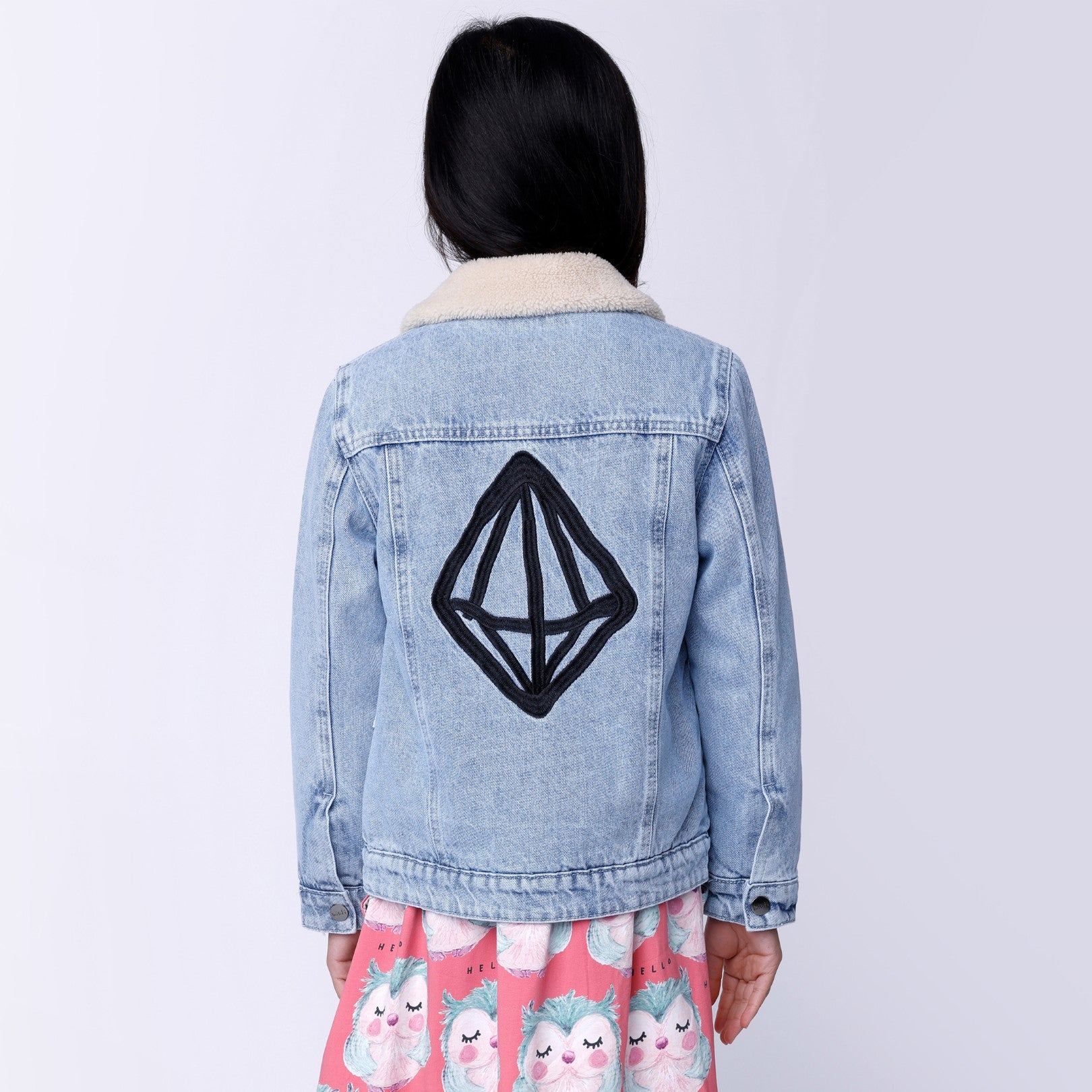 Diamond Denim Bomber - Blue Denim