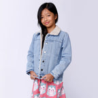 Diamond Denim Bomber - Blue Denim
