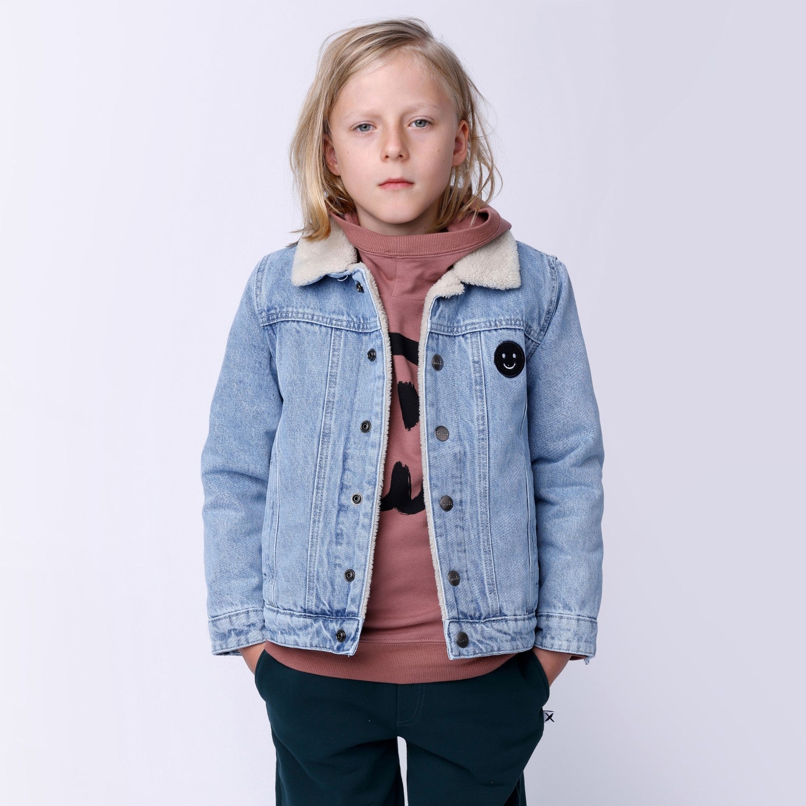 Diamond Denim Bomber - Blue Denim
